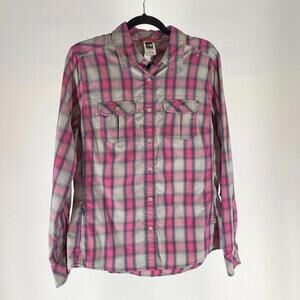 Stylish Pink Plaid Long Sleeve Shirt